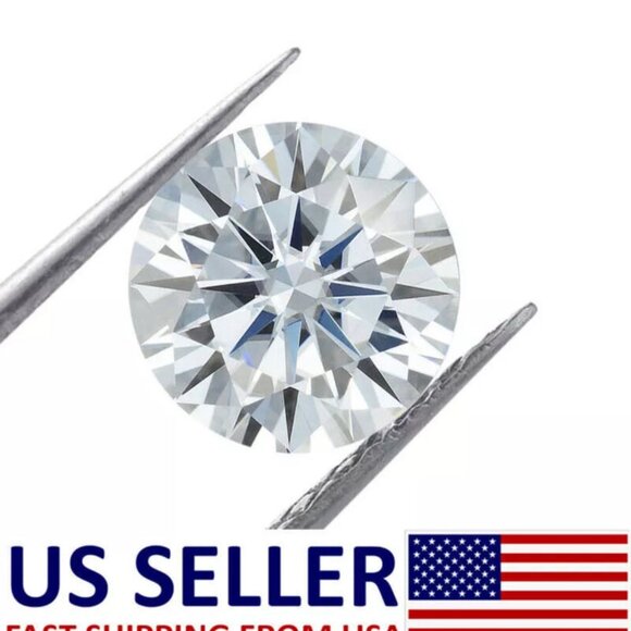 2.00 Carat Round Cut Real Moissanite 8mm Small Size D Color Clarity: VVS1 Purity - Picture 4 of 8